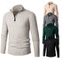 Vertical Bar Half Turtleneck Zipper